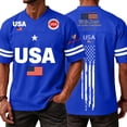 thumbnail image 2 of BRANROY 4th of July Shirts for Men Athletic - USA American Flag V Neck Athletic Top, Lightweight Jersey Shirt for Outdoor Sports, Independence Day, Jogging,Blue M, 2 of 6