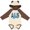 Natural & Brown w Ears, variant on ALS Awareness Ribbon Boys or Girls Long Sleeve Baby Bodysuit