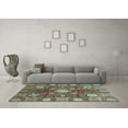 thumbnail image 3 of Ahgly Company Indoor Rectangle Abstract Light Blue Modern Area Rugs, 7' x 9', 3 of 4