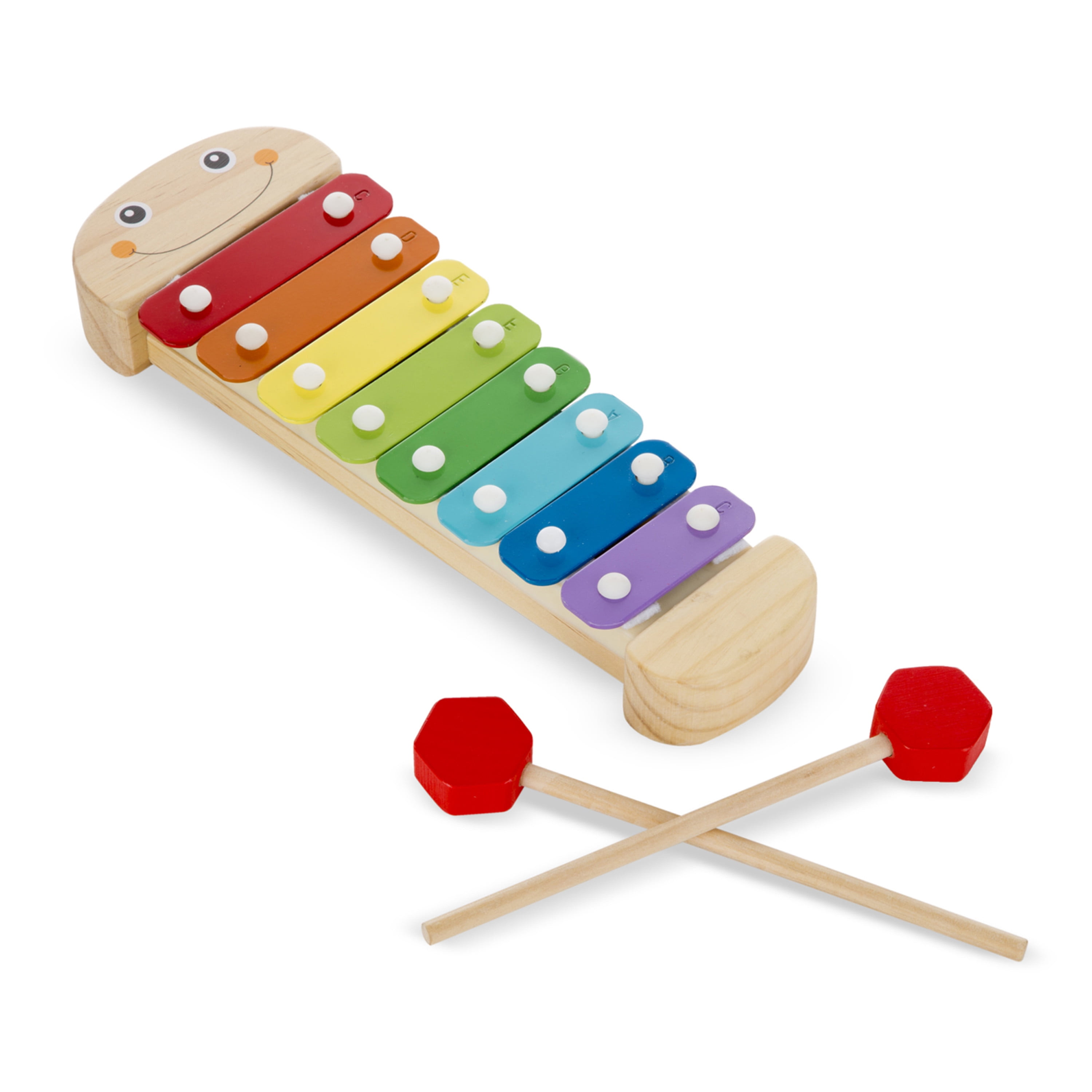 Melissa & Doug Caterpillar Xylophone Musical Toy With Wooden Mallets 15.25" x 6.5" x 1.5
