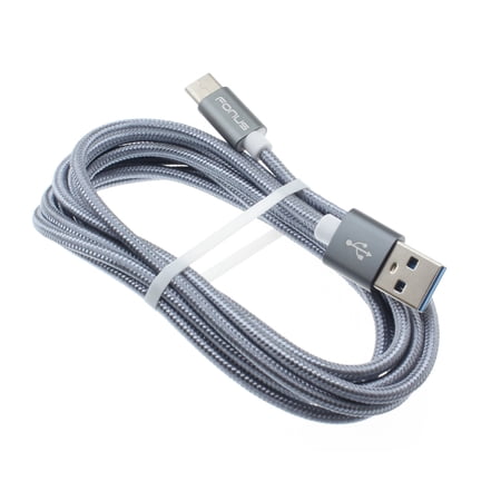6ft Long Gray Braided Type-C Cable Rapid Charge USB Wire Sync Y7K for LG V20  G6  V30 V50 ThinQ 5G  V40 ThinQ  V35 ThinQ  Q7 Plus  Google Nexus 5X  G8 ThinQ  G7 ThinQ  G Pad X II 10.1  Stylo 4 price history on PriceWatchPro