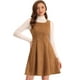 thumbnail image 1 of Vestido de Gamuza Sintética Allegra K sin Mangas Cuello Redondo Línea A marrón L, 1 of 6