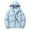 Light Blue, variant on Kilaqueen Mens Oversized Puffer Jackets Fall Winter Heavyweight Zip-Up Snow Coat Adjustable Waterproof Thicken Warm Long Sleeve Hooded Coat