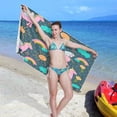 thumbnail image 6 of Pink Unicorns Beach Towel - Lightweight Compact Oversized Travel Towels - Super Absorbent Quick Dry Towel for Swimming Camping Holiday（485） Wash cloth, 6 of 7