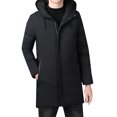 thumbnail image 2 of Chaqueta parka gruesa y cálida de moda para hombre, abrigo cortavientos de invierno, ropa de hombre de alta calidad, nueva marca, con capucha, informal, 2 of 5
