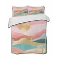 thumbnail image 2 of Southwest Boho Full Size Down Alternative Comforter, Lightweight Comforter Quilt Bedding Set with Pillow Shams Abstract Watercolor Cactus Mountain All Seasons Bed Comforter Duvet Insert 78"x90", 2 of 7