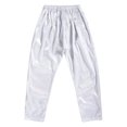 thumbnail image 4 of YONGHS Kids Boys Girls Shiny Metallic Hip Hop Jazz Dance Baggy Pants Loose Fit Trousers Silver 11-12, 4 of 7