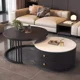 thumbnail image 2 of Mesas de centro de lujo de Metal, decoración nórdica, mesas de centro modernas Glam, Muebles redondos simples Para El Hogar, Muebles Para sala de estar, 2 of 4