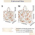 thumbnail image 2 of FORMRS Womens Corduroy Tote Bag Crossbody Shoulder Handbag with Pocket, Orange Floral Blooms, 2 of 7
