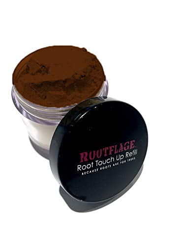 Rootflage Refill Jar Temporary Root Touch Up Powder and Hair Color Hair Dye (Medium Brown)-Hide Gray Hair Instantly
