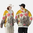 thumbnail image 4 of Balery Floral Sunglasses Cat Art Sudadera ligera de manga larga con capucha y protección solar UPF 50+ para hombre y mujer, ideal para pesca y running-X-Large, 4 of 7
