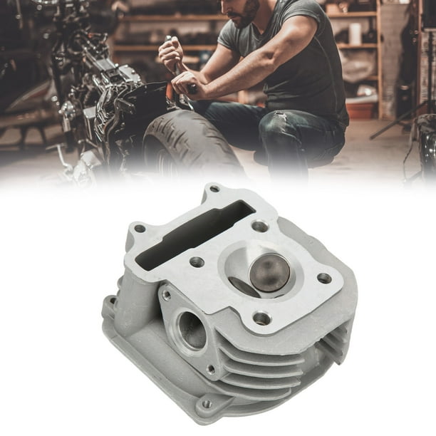 Conjunto De Culata De Motocicleta, aleación De Acero Resistencia A La Temperatura Culata De Motocicleta Resistente Al Desgaste Alto Rendimiento Para Motocicleta GY6 125