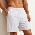 thumbnail image 5 of Hurxie Men's Athletic Shorts with Pockets 5" / 7" / 9" Inseam Quick Dry Lightweight Workout Gym Running Shorts White,XL, 5 of 7