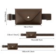 thumbnail image 3 of Women Waist Belt With Mini Envelope‑style Phone Pouch, Elastic Adjustable Fanny Pack Riding Accessory, 3 of 3