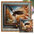 thumbnail image 1 of Bordado Eco-Cotton Thread 14CT Kit punto cruzado Eagle impreso 40x40cm, 1 of 9