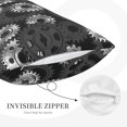Black Metallic Gear Pattern Toddler Pillowcases 14" x 20" Soft