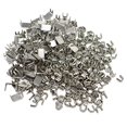 thumbnail image 2 of YaHoGa 300 pcs #5 Silver Metal Zipper Bottom Stops Top Stops for Zipper Repair (Silver), 2 of 4