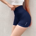thumbnail image 3 of Pantalones Cortos Entrenamiento para Mujeres Levantando Cintura Alta (real) Azul, 3 of 7