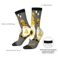 thumbnail image 4 of Fotbe Bee Kind Pattern Long Socks for Men & Women – Breathable & Stretchy Compression Socks, Ideal for Running, Travel, and Everyday Wear Size 5-11, 4 of 6