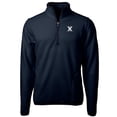 thumbnail image 2 of Men's Cutter & Buck Navy Xavier Musketeers Big & Tall Cascade Eco Sherpa Fleece Quarter-Zip Jacket, 2 of 3