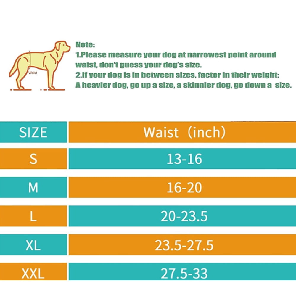 Dog Diapers Female Puppy Diapers for Female, Highly Absorbent Dog Heat Panties Reusable Washable Female Dog Diapers (Pack of 3)