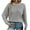Gray, variant on Utoimkio Women's Long Sleeve Tops 2025 Solid Color Shirt Drop Shoulder Boat Neck Tops Loose Fit Casual Blouses for Women