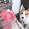 thumbnail image 5 of El perro del acero inoxidable rueda el alimentador del animal doméstico del agua de la comida sin prenda impermeable antideslizante de la estera del silicón del derrame, 5 of 5