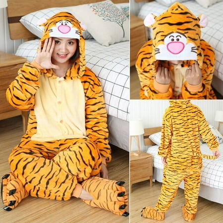 

CoCopeanut Adults and Children s Kigurumi Animal Onesies Unicorn Bear Pajamas Cartoon Frog Panda Women Men Warm Flannel Hooded Sleepwear