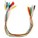 thumbnail image 5 of 10 cables de prueba con pinzas de cocodrilo de doble extremo, 5 colores para componentes electrónicos y pruebas de circuitos., 5 of 6