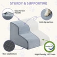 thumbnail image 3 of Dog Stairs for Small Dogs, 2-Steps Dog Ramp for Couch, Pet Stairs with Highly Supportive Foam and Non-Slip Bottom, Pet Steps for Cat & Doggie (High 11.8 Inch), 3 of 5