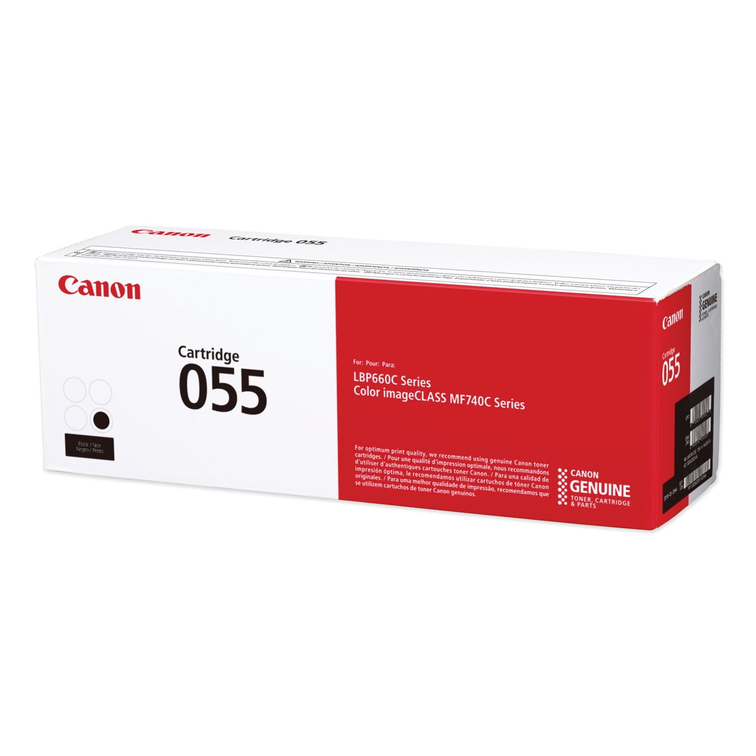 Canon (CRG-055 BK L) Color imageCLASS MF741cdw, LBP664cdw, MF743cdw,  MF745cdw Black Toner Cartridge (2,300 Yield)