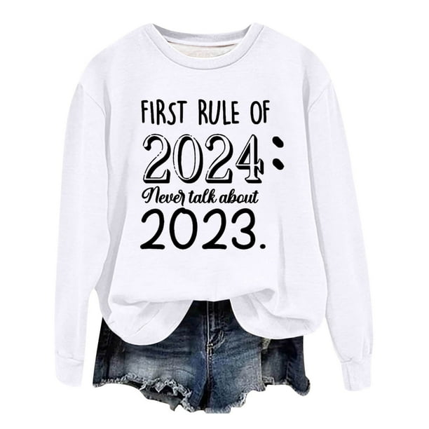 Gibobby Sudaderas navideñas Mujer Otoño e Invierno Adecuado Navidad Estampado O Cuello Casual Manga Larga Camisas De Entrenamiento Blusa Suelta(Blanco,M)
