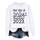 thumbnail image 1 of Gibobby Sudaderas navideñas Mujer Otoño e Invierno Adecuado Navidad Estampado O Cuello Casual Manga Larga Camisas De Entrenamiento Blusa Suelta(Blanco,M), 1 of 4