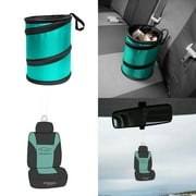 FH Group Mint Small Collapsible Trash Can with Bonus Air Freshener