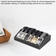 thumbnail image 5 of Hzzsbu 6-grid Belt Display Box PU Leather Belt Display Storage Holders Wooden Table Shelf Belt Collection Case for Tie Bow Watch, 5 of 7