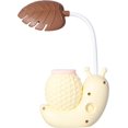 thumbnail image 5 of Lámpara de escritorio LED con soporte para bolígrafo, caracol de dibujos animados, lámpara de mesa multifunción, cargador USB, bonita lámpara de escritorio de cuello de cisne para estudiantes, niños, Feliz Sencillez, 5 of 5