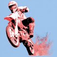 thumbnail image 3 of CafePress - Red Dirtbike Wheeling In Mud Light T Shirt - Men's Classic Graphic T-Shirt, 3 of 4