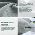 thumbnail image 5 of PiccoCasa Set of 2 Soft Water Repellent Throw Pillow Covers Light Gray 12x20 Inch, 5 of 7