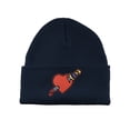 thumbnail image 1 of Gravity Threads Heart Stab Patch Cuffed Beanie - Navy, 1 of 2