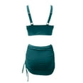 thumbnail image 4 of WILLBEST Traje de Baño Negro para Mujer, conjunto de Bikini de Cintura Alta con Falda de Baño, Trajes de Baño de Malla Tipo Pareo, 4 of 4