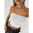 thumbnail image 3 of Women's Strapless Bandeau Double Layered Basic Casual Tube Top, 3 of 6