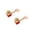 C002- Orange, variant on Sensory Squeeze Toys, Clicking Squeeze Toys, Adult Fidgets for Relaxation and Stress, Keychain Squeeze, 2 Pack 1X1 Inch Orange Star Chain Attached Keyboard Squeeze Clicker Key Cap