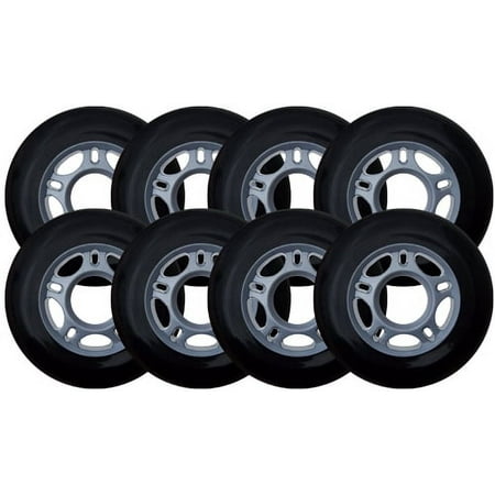 Black 76mm 82A Inline Skate Wheels Outdoor Hockey / Rec price history on PriceWatchPro