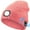 Pink, variant on Unisex Bluetooth Beanie Hat with Light,USB Rechargeable 6 LED Headlamp Winter Hat with Headphones and Built-in Speaker Mic for Men Women Running Camping Fishing (Pink)