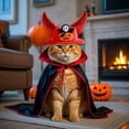 thumbnail image 2 of TIELUTT Halloween Pet Cat Witch Hat with Adjustable Horns Pet Clothes for Small Dogs Male Pet Clothes for Cats Pet Clothes Rack Pet Clothes for Medium Dogs Summer Pet Clothes for Large Dogs Girl, 2 of 4