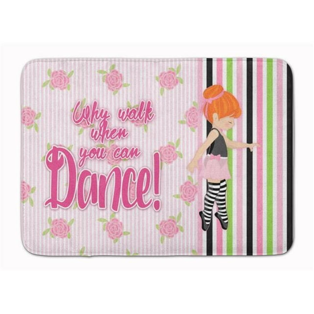 Carolines Treasures BB5399RUG Ballet Dance Stripes Red Hair Machine Washable Memory Foam Mat