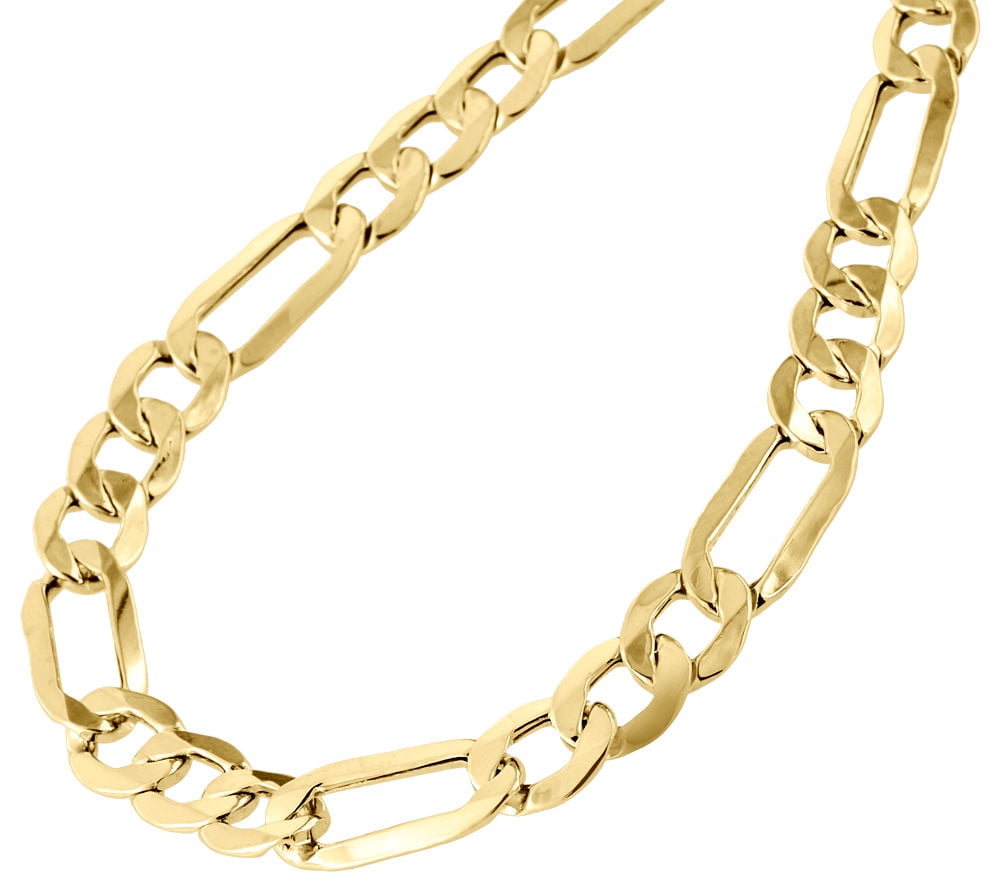 Jewelry For Less - Mens Real 10K Yellow Gold Figaro Chain 10mm Necklace