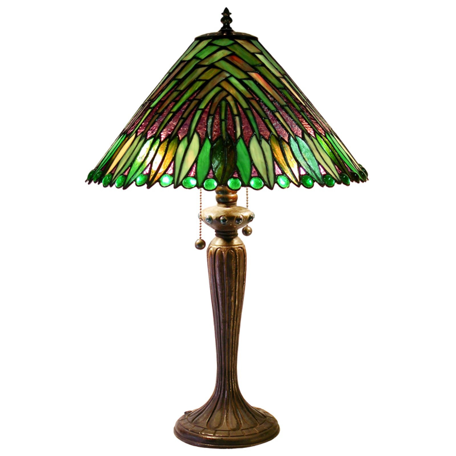 Famous Brand-Style Tropical Leaves Table Lamp