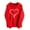 Red 03, variant on Oversized Sweatshirt for Women Cute Heart Print Hoodies Long Sleeve Sweatshirts Hooded Pullover Tops with Pocket Hooded Sweatshirts Casual Hoodie