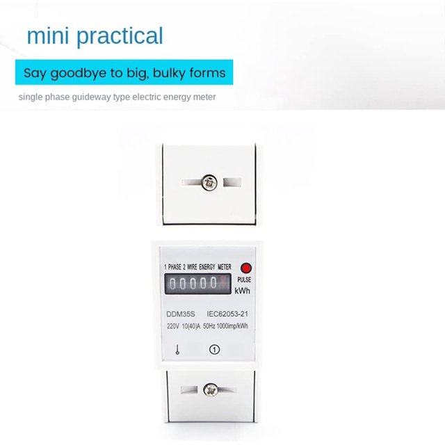 Medidor de energía de dos hilos 220V 10-40A LingWen 8390614151574